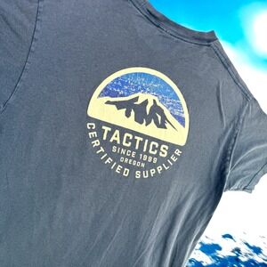 Tactics Shirt Mens Large Blue Certified Supplier Mountain Graphic Tee Oregon